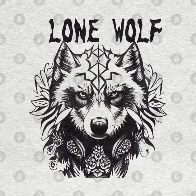 Lone Wolf Tribal Art by PrintPactFul